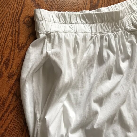 Lunya Organic Pima Cotton Wide Leg Pants Womens XL White Elastic Waist Lounge - Picture 6 of 13